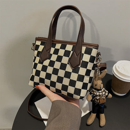 All-matching Houndstooth Shoulder Portable Messenger Bag