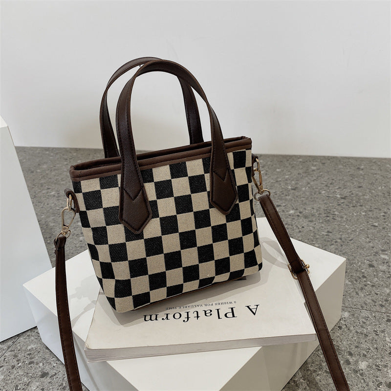 All-matching Houndstooth Shoulder Portable Messenger Bag