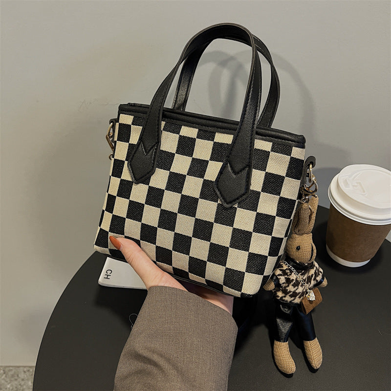 All-matching Houndstooth Shoulder Portable Messenger Bag